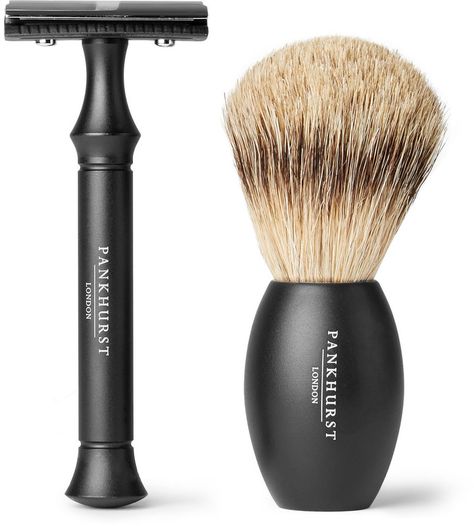 Pankhurst London Razor Set Barber Razor, Shave Products, Clean Shave, Mens Razors, Shaving Brushes, Shaving Set, Mens Shaving, Safety Razor, Barber Life