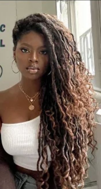 Chunky Locs Black Women, Faux Locs Hairstyles With Color, Faux Loc Tutorial, Chunky Locs, Meagan Good Faux Locs, Meghan Good Faux Locs, Faux Locs Megan Good, Extra Long Goddess Locs, Rihanna Faux Locs Dreads