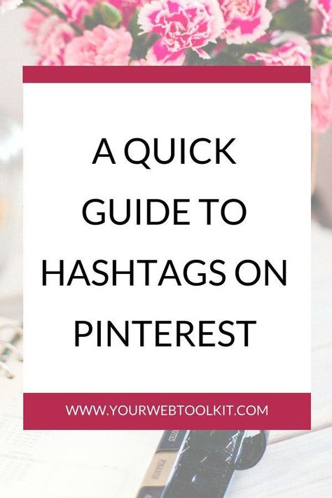 Hashtags for Pinterest – find out why, how and where to use them! Up-level your Pinterest marketing strategy with these tips on using Pinterest hashtags for bloggers and business owners. #hashtags #pinterest #pinterestmarketing #socialmedia #socialmediatips #business #entrepreneur #entrepreneurs Grow Pinterest Followers, Pinterest Hashtags, Pinterest Board Names, How To Use Hashtags, Pinterest Followers, Using Pinterest, Building Tips, Pinterest Traffic, Pinterest Management