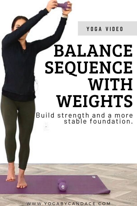 Build strength and a more stable foundation with this yoga video Yoga With Dumbbells, Balancing Exercises, Yoga Sculpt, Arm Balances, Building Strength, Yoga Video, Advanced Yoga, Dumbbell Set, Balance Exercises