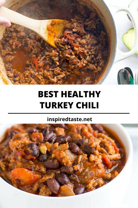 This easy turkey chili makes it to the table in just less than an hour and tastes fantastic. It’s healthy, too. Turkey Recipes Crockpot, Ground Turkey Recipes Crockpot, Plant Based Diet Breakfast, Healthy Ground Turkey Recipes, Healthy Turkey Chili Recipe, Healthy Turkey Chili, Healthy Chili Recipe Turkey, Ground Turkey Recipes Easy, Plant Based Diet Meals