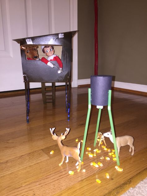 Elf on the Shelf hunting Bad Elf, Awesome Elf On The Shelf Ideas, Elf Magic, Elf Antics, Elf Fun, Buddy The Elf, Elf On The Shelf Ideas, Shelf Ideas, Christmas Activities