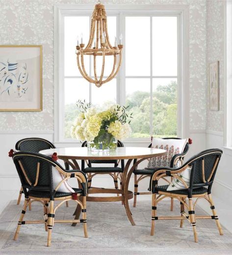 Serena & Lily Top Sale Picks: The Spring Design Event – jane at home Summer Dining Table Decor, Beauty Bites, French Bistro Chairs, Classic Dining Room, Counter Stools Backless, Summer Dining, Travel Luxury, Backless Bar Stools, Stone Dining Table