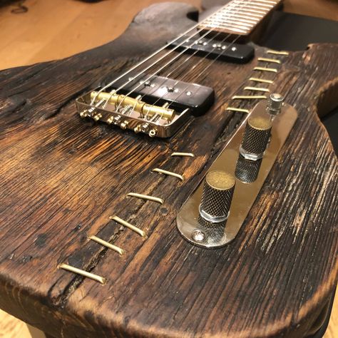 Upscaler Guitars — Maybury Guitars Barncaster Guitar, Rustic Guitar, Old Guitar, Homemade Instruments, Guitar Making, Electric Guitar Design, Guitar Finishing, Telecaster Guitar, Guitar Obsession