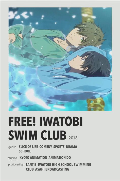 Free Iwatobi Swim Club Poster, Free Iwatobi Swim Club Aesthetic, Free Minimalist Poster, Free Iwatobi Swim Club Wallpaper, Free! Anime Poster, Free Poster Anime, Free Swim Club, Anime Prints, Minimalist Anime