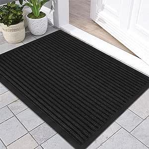 Neiza Door Mat Outdoor Entrance, Indoor Welcome Front Door Mats 30" x 17", Heavy Duty Entry Doormats for Shoe Scraper, Stain & Fade Resistant Rug-Black Welcome Front Door, Door Mat Outdoor, Outdoor Entrance, Front Door Mats, Rug Black, Door Mats, Indore, Home Buying, Door Mat