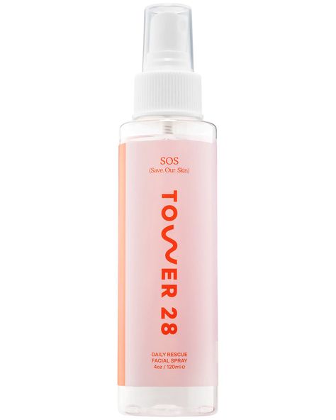 Tower 28 SOS (Save.Our.Skin) Daily Rescue Facial Spray Tower 28 Skincare, Best Face Mist, Youtuber Dr, Tower 28, Streamer Dr, Sephora Beauty, Facial Spray, Oily Skin Care, Facial Mist