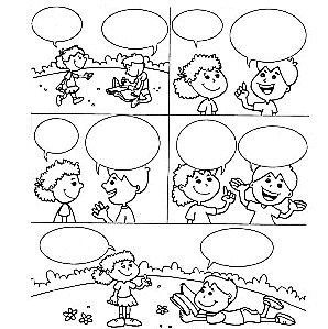 Comic Strip About Friendship, Create A Comic Strip, Comic Strip Template, Malay Language, Background For Powerpoint Presentation, Anime English, English Stories For Kids, Create A Comic, Comic Book Drawing