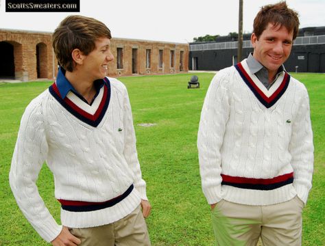 198-001 Tennis Sweater Tennis Sweater Outfit, Sweater Outfit Men, Tennis Sweater, Sweater Outfits Men, Izod Lacoste, Crocodile Logo, Mens Sweaters, Sweater Outfit, Sweater Sale