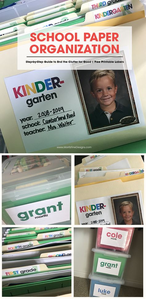 school paper organization | free printable organizing labels | how to organize your kid's papers | organizing school paper ideas Kids School Paper Organization, Paper Organization System, Kids School Organization, School Work Organization, Kids School Papers, Organizing School, School Paper Organization, School Boxes, Stationary Organization