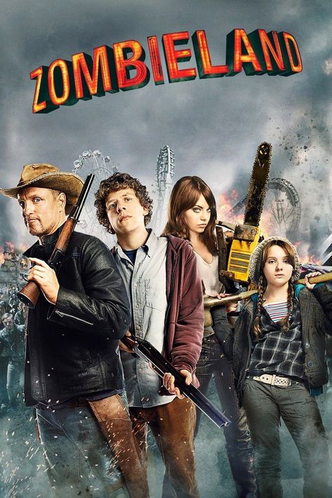 Zombieland Movie, Scary Movies To Watch, Jesse Stone, Vintage Films, Zombie Land, Abigail Breslin, Denis Villeneuve, Chandler Riggs, Zombie Movies