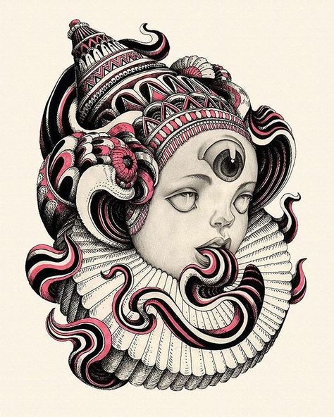 Creepy Tattoos, Tattoo Art Drawings, Dark Art Drawings, Dark Tattoo, Scary Art, Arte Fantasy, Tattoo Design Drawings, Weird Art, Surreal Art