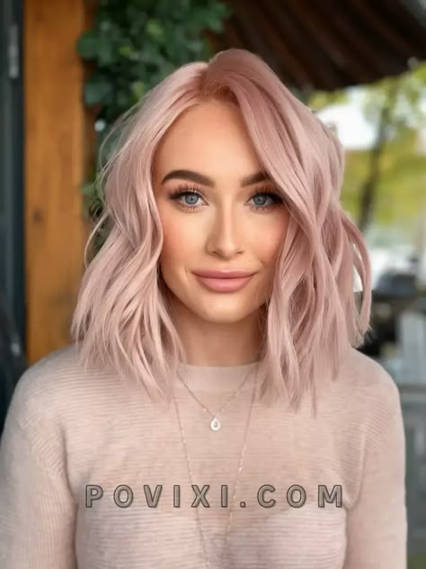 38 Pastel Pink Hair Ideas for 2024 Including Ombre, Dark Roots, Highlights on Short and Long Hair Pink Wedding Hairstyles, Long Hair With Pink Highlights, Gray Hair Pink Highlights, Blond With Pink Hair, Short Pale Pink Hair, Hair For Pink Undertone Skin, Pink Hair Colour Ideas, Pink Fringe Hair, Pink Under Blonde Hair