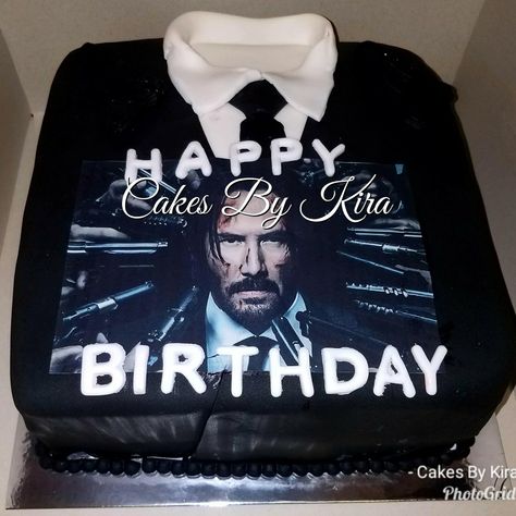 John Wick Cake John Wick Party, John Wick 2, Birthday Cale, 40th Birthday Themes, New Photo Download, Boy Birthday Cake, Cakes For Boys, Birthday Cupcakes, 60th Birthday