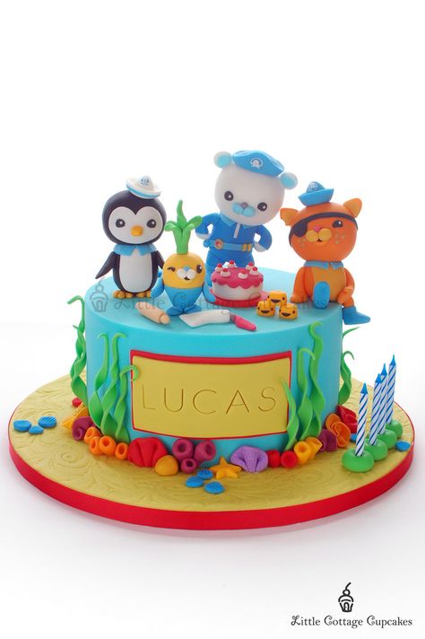 Octonauts...just gorgeous Octonauts Cake, Octonauts Birthday Party, Octonauts Party, Cake Boy, 4th Birthday Cakes, Fondant Baby, 3rd Birthday Cakes, Boy Birthday Cake, Cakes For Boys