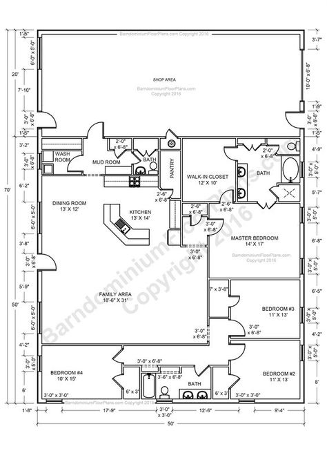 40x60 Pole Barn, Metal Shop Houses, Pole Barn House, Architecture Art Nouveau, Metal House Plans, Barndominium Plans, Floor Plans 2 Story, Pole Barn House Plans, Interior Vintage