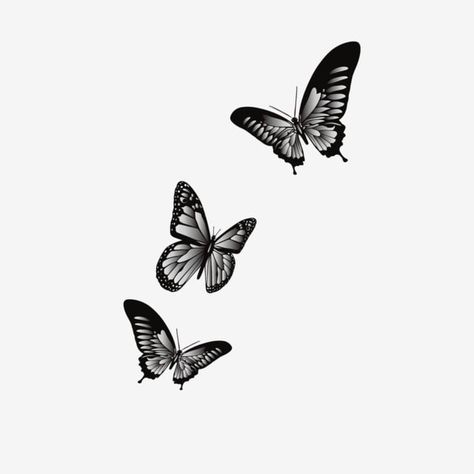 butterfly clipart,dancing butterfly,insect,cartoon type,butterfly,flying in the air,butterfly vector,gradient vector,cartoon vector,color vector,black vector,air vector,insect vector,wings Tattoo Png, Butterfly Tattoo, Small Tattoos, Butterflies, Tattoos, Black