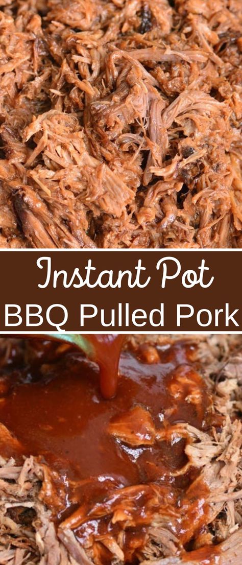 Instant Pot Pulled Pork is unbelievably flavorful, tender, and easy to make! The secret is in the homemade BBQ sauce. Thanks to the Instant Pot, you’ll love how quickly this BBQ pulled pork comes together. Pulled Pork Appetizer, Instant Pot Bbq Pulled Pork, Pulled Pork Instant Pot Recipe, Instant Pot Pulled Pork, Bbq Pulled Pork Recipe, Homemade Bbq Sauce, Pulled Pork Recipe, Pulled Pork Tacos, Pork Sliders