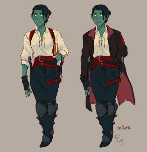 Emma🦄✨ on Twitter: "this is my new d&d character, detective Jaggi Delmir, a half orc rogue/bard and she's here to woo your girlfriend and fight crime… https://t.co/hy86aAtNSL" Half Orc Rogue, Anna Drawing, Great Jaggi, Half Drow, Half Orc, Humanoid Creatures, Fantasy Drawings, Drawing Digital, Fantasy Images