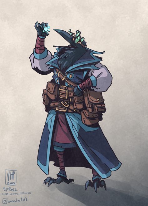 Dnd Kenku Artificer, Simple Dnd Character Design, Aaracokra Dnd Art, Aarocockra Dnd, Kenku Artificer, Kenku Character Art, Kenku Dnd, Artificer Dnd, Dnd Commission