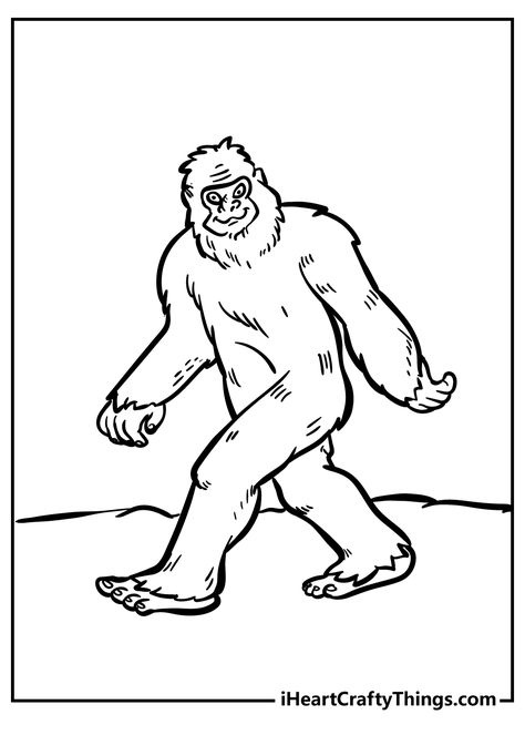 Printable Bigfoot Coloring Pages (Updated 2022) Bigfoot Drawing, Bigfoot Illustration, Bigfoot Party, Bigfoot Pictures, Bigfoot Art, Anna Und Elsa, Hollow Earth, Sketching Tips, Bigfoot Sasquatch