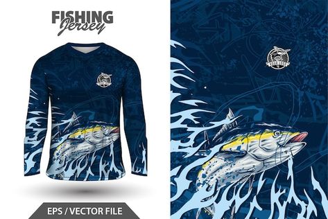 Premium Vector | Vector vector sport jersey soccer for sublimation Fishing Jersey Design, Sublimation Jersey Design, Fishing Jersey, Tuna Fishing, Sport Shirt Design, Jersey Soccer, Sport Jersey, Logo Psd, Technology Icon