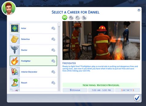 Firefighter (Active) Career - The Sims 4 Mods - CurseForge Sims 4 Career Mods, Sims 4 Jobs, Sims 4 Challenges, Play Sims 4, Sims 4 Cc Shoes, Sims 4 Cc Makeup, Sims 4 Expansions, Sims 4 Cc Skin, Tumblr Sims 4