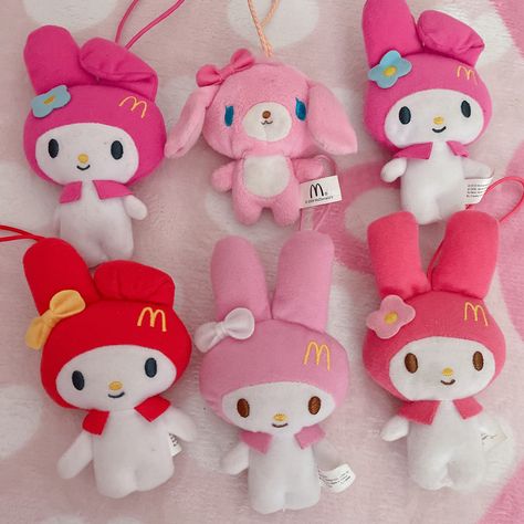 Hello Kitty Toys, Charmmy Kitty, Mcdonalds Toys, Kawaii Room Decor, Kawaii Core, Hello Kitty My Melody, Kawaii Room, Vintage Plush, Hello Kitty Items