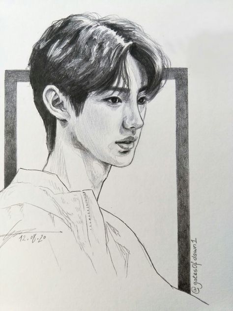 Sunghoon Sketch Drawing, Park Sunghoon Drawing, Yn Drawing, Sunghoon Sketch, Sunghoon Drawing, Enhypen Sketch, Enhypen Drawing, Raven Claw, Aesthetic Sketch