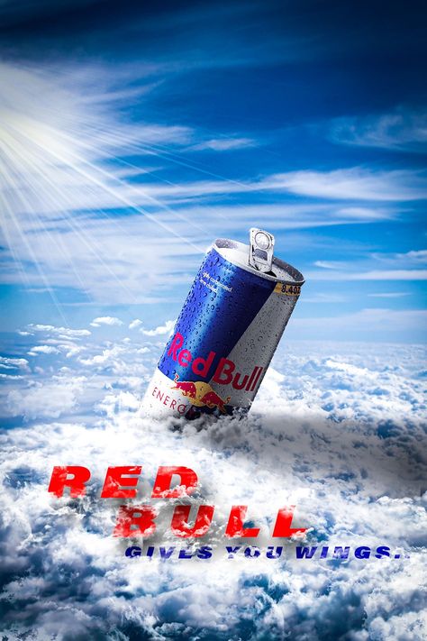 Red Bull Marketing, Red Bull Graphic Design, Energy Drink Poster, San Mig, Horse Drawing Tutorial, Apple Advertising, Red Bull Energy Drink, Product Poster, Digital Advertising Design