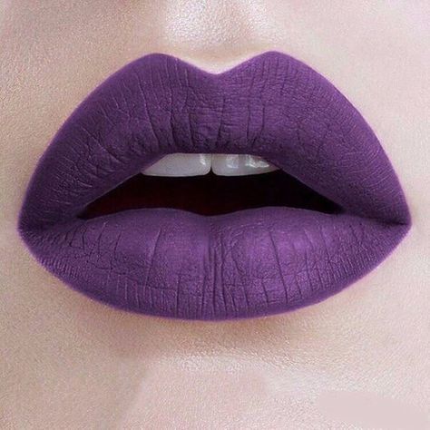 •✧ want to see more pins like this? then follow pinterest: @morgangretaaa ✧• Purple Matte Lipstick, Cool Skin Tone, Purple Lips, Purple Lipstick, Purple Makeup, Lip Brush, Eye Pencil, Beautiful Lips, Lip Art