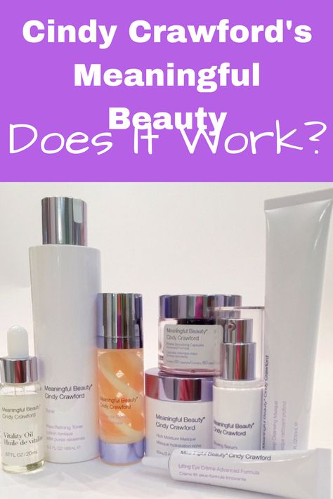 Review of Cindy Crawford Meaningful Beauty Skincare - antiaging over 40 Meaningful Beauty Reviews, Antiaging Skincare, Cream For Oily Skin, Anti Wrinkle Skin Care, Meaningful Beauty, Skin Care Wrinkles, Skin Lotion, Skin Cleanser Products, Cindy Crawford