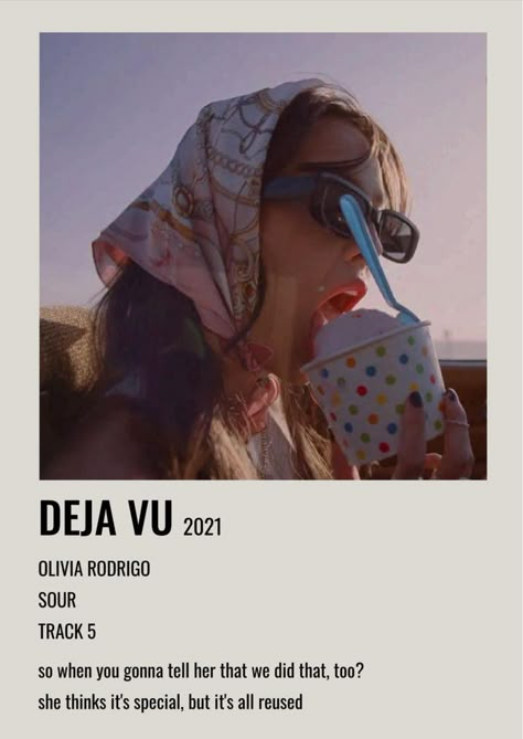 Deja Vu Olivia Rodrigo, Olivia Rodrigo Poster, Olivia Song, Olivia Lyrics, Olivia Rodrigo Sour, Minimalist Music, Olivia + Core + Aesthetic, Music Poster Ideas, Music Collage