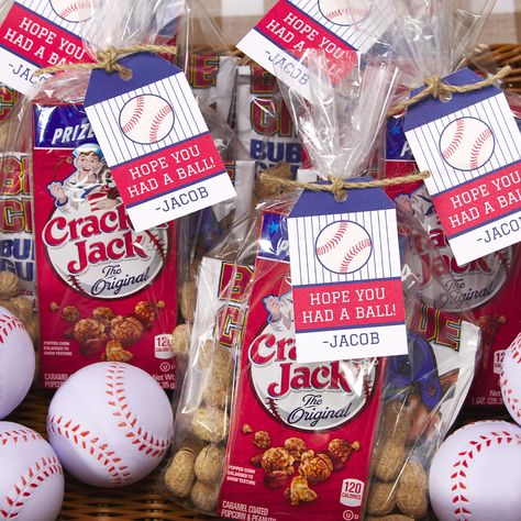 Dodgers Birthday Party, Baseball Birthday Party Favors, Baseball Theme Birthday Party, Birthday Party Favor Bags, Baseball Theme Birthday, Baseball First Birthday, Baseball Theme Party, Boys First Birthday Party Ideas, Boys 1st Birthday Party Ideas