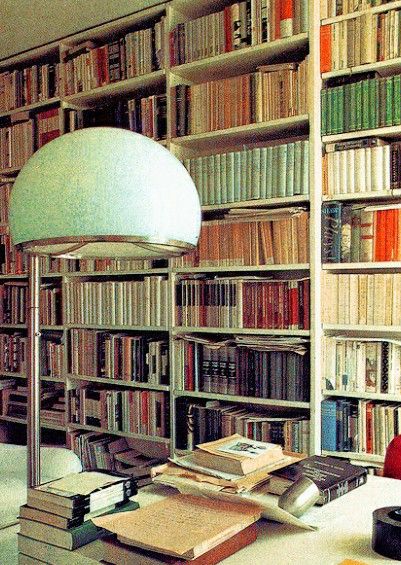 Terrence Conran, Weird Lighting, Library At Home, 80s Interior, Library Bookshelves, Private Library, Dream Library, Library Room, Terence Conran