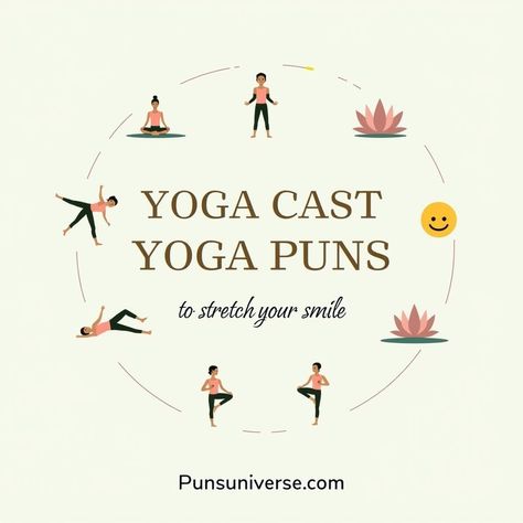 ✨ Stretch your humor with "240+ Yoga Puns to Stretch Your Smile!" 🧘‍♀️ From down-dog delights to warrior witticisms, these puns are sure to have you giggling as you flow through your poses. Perfect for the zen master and pun enthusiast alike! Ready to elevate your mood? Namaste and play! 😄💚

#Yoga #Puns #Humor #Funny #Wellness #Mindfulness #YogaLife #GoodVibes #Laughter Yoga Jokes, Weather Puns, Yoga Puns, Beach Puns, Warrior Pose, Zen Master, Twist And Shout, The Zen, Cat Pose