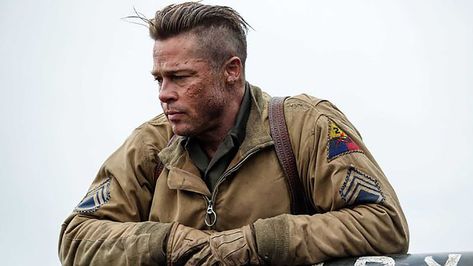 Brad Pitt Undercut Brad Pitt Fury, Military Jackets, Mens Military Jacket, Battle Jacket, Tactical Jacket, Coat Stand, Linen Men, Winter Outwear, Outwear Coat