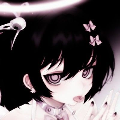 pink / black / white / icon Black Hair, Anime, Hair, Pink, Black