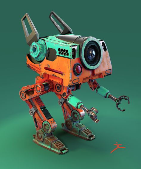 ArtStation - ZBrush Robot Workshop, Juan Carlos Mesa Machín Rusty Robot Art, Retro Robot Art, Robot Moodboard, Robot Workshop, Sifi Art, Robot Inspiration, Robot Project, Robot Mechanics, Cute Robot