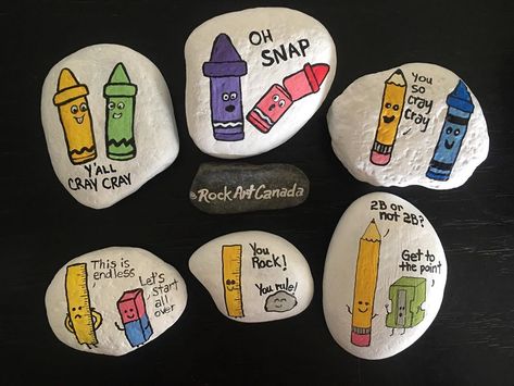 Back To School Rock Painting, Back To School Painted Rocks, Sunshine Committee, School Painting, River Rocks, Rock Painting Patterns, School Staff, Kindness Rocks, Paint Rock