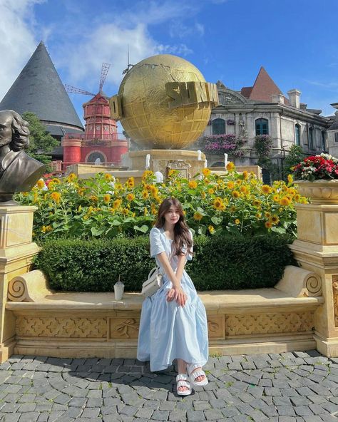 Ba Na Hills Vietnam Outfit, Vietnam Ootd, Vietnam Outfit, Ba Na Hills, Vietnam Trip, Vietnam Voyage, Solo Trip, Outfit Inspired, Vietnam Travel