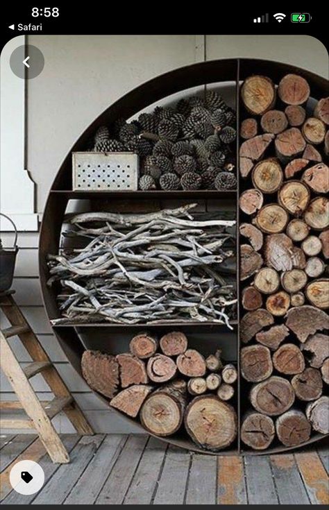 Firewood Storage Ideas, Garden Ideas Large, Firewood Storage Indoor, Firewood Storage Outdoor, Outdoor Firewood Rack, Fire Wood, Wood Store, Garden Ideas Cheap, Firewood Storage