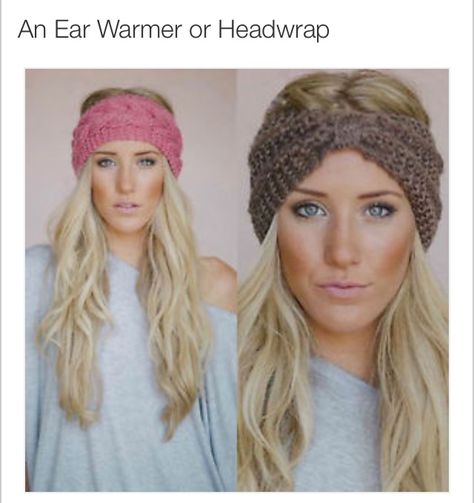 How to style hair when wearing ear warmers or head wrap Hairstyles With Ear Warmers, Winter Pins, Best Stocking Stuffers, Christmas Gifts For Wife, Ear Warmer Headband, Cold Weather Fashion, Ear Warmer, Winter Hairstyles, Turbans