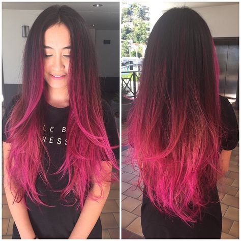 “Long layers on @jaznb  color by @jesstheebesttcolor #longhair #longlayers #pinkhair #ombre #pinkombre #jesscleen” Blood Red Hair, Pink Hair Highlights, Pink Hair Color, Pink Ombre Hair, Pink Hair Dye, Hair Color Streaks, Hair Streaks, Beautiful Hair Color, Red Wigs