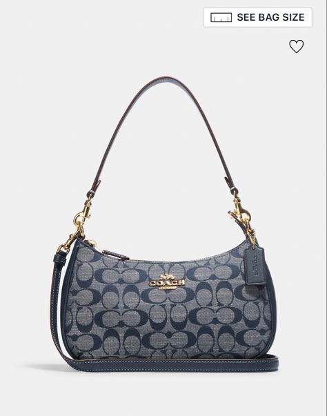 Coach Blue Bag, Denim Coach Bag, Coach Teri Shoulder Bag, Bag Wishlist, Coach Denim, Shoulder Bag Coach, Dream Bags, Mini Backpack Purse, Denim Purse