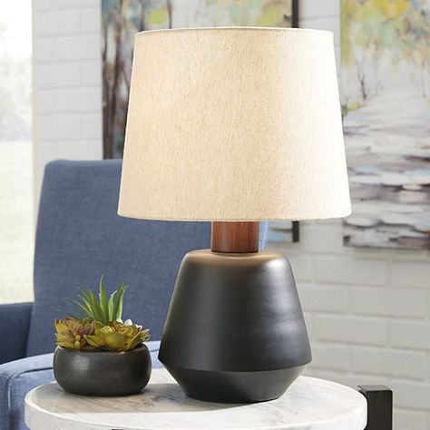 Signature Design by Ashley Ancel Metal Table Lamp, Color: Blackbrown - JCPenney