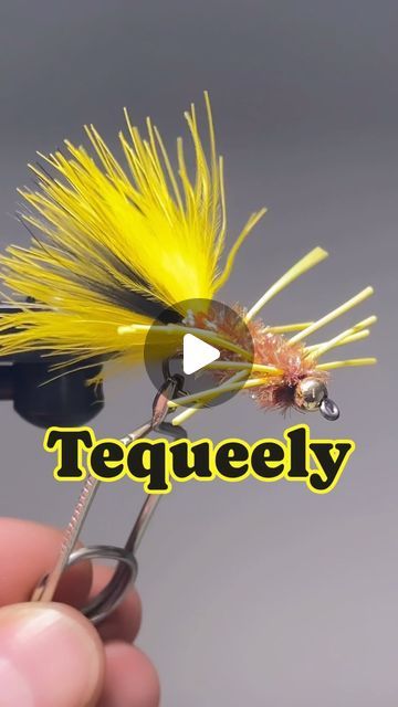 Dave Aplin on Instagram: "No such thing as too many rubber legs. The Tequeely! ⁣Don’t tie and want the fly? DM to get yours! ⁣ ⁣⁣ Recipe: ⁣⁣ - @mustadflyhooks r73, size 4⁣⁣ - 4.6mm tungsten bead⁣⁣ - 140 denier, brown ⁣⁣ - marabou, yellow & black ⁣⁣ - medium pearl chenille, rootbeer ⁣⁣ - rubber legs, yellow ⁣⁣ ⁣⁣ #flytying #flyfishing #streamerfly #troutflies #bassflies #flytyingvideo #flytyingflies #tequeely #flytyingjunkie #mustadhooks @mustadfishing" Bass Flies, Fly Fishing Flies Pattern, Fishing Flies, The Fly, Fly Tying, Root Beer, Fly Fishing, Yellow Black, Size 4