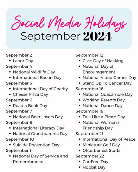 🗓️ Want my entire 2024 Social Media Calendar? You’ll have all the holidays and fun celebrations in one place! Use them to help with your content planning. Who doesn’t want free content ideas for each month? 📲 Comment “Holidays” and I’ll send you the 2024 Social Media holiday calendar! #bostonbusinesswomen #bostonbusiness #contentplanning #socialmediacontent #socialmediaplanning #socialmediaholidays Social Media Post Calendar Business, Social Media Post Calendar, Content Calendar Social Media, Content Ideas Instagram, Bacon Day, National Video Game Day, International Literacy Day, National Grandparents Day, Literacy Day