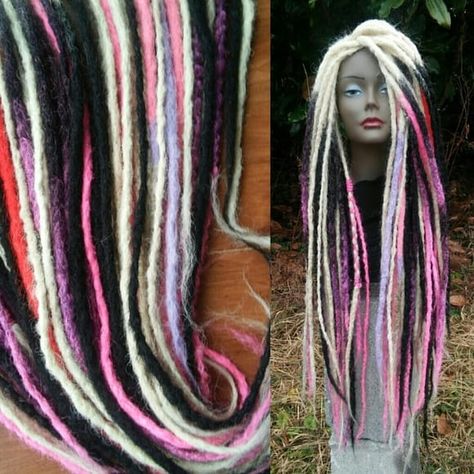 Name this wig Pink Dreads Black Women, Long Blonde Ombre, Dreads Black Women, Blonde Locs, Dread Wig, Pink Dreads, Ombre Dreadlocks, Handmade Dreadlocks, Knotty Hair