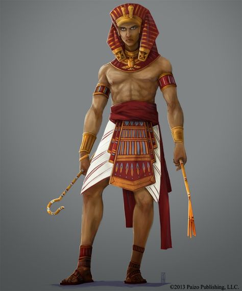 Hello again!   Paizo's new supplement for Egyptian inspired fantasy shenanigans is released!  I had the pleasure of working on some great ch... Ancient Egypt Fashion Men, Egyptian Pharaoh Costume, Fantasy Person, Ancient Egyptian Dress, Jotun Loki, Men Afro, Ancient Clothing, Ancient Egypt Fashion, Pharaoh Costume